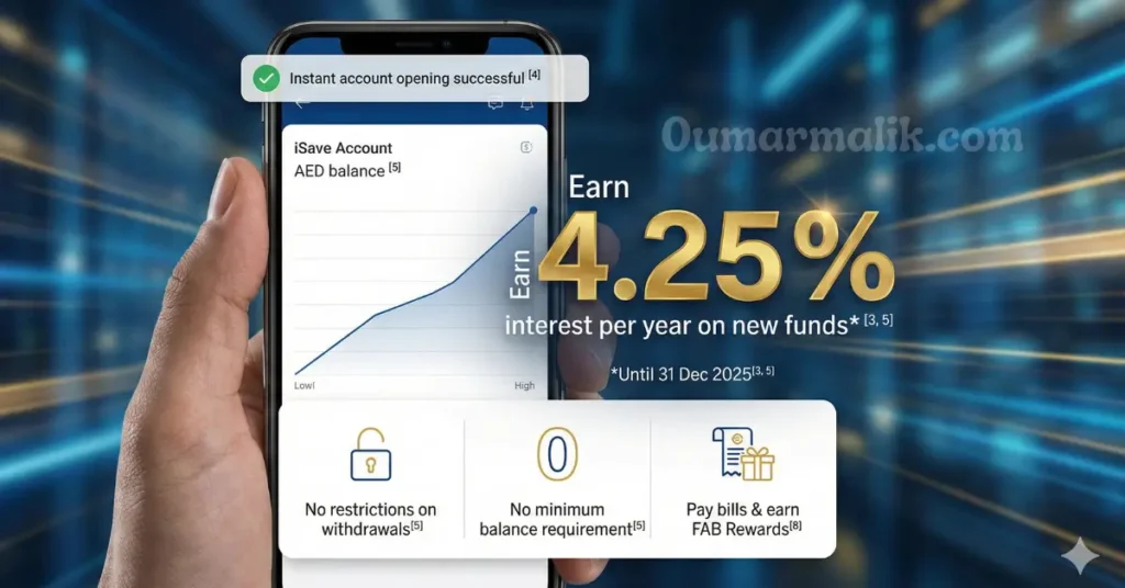 FAB iSave Account Review: Is it the Best Zero Balance Account in the UAE? 3 fab isave account open Benefits